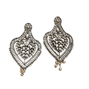Elegant Boho Antique Silver Earrings